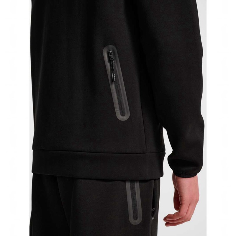 Hummel Tech Fleece Regular Zip Hettegenser Herre Svarte | 092904-872