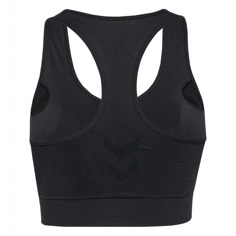 Hummel Tif Seamless Padded Sports BH Dame Svarte | 811918-937