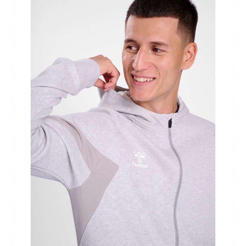 Hummel Travel Zip Hettegenser Herre Grå | 301772-858