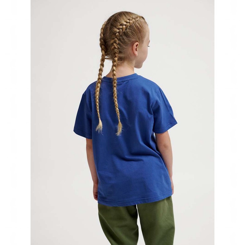 Hummel Tres S/S T-skjorte Barn Blå | 770067-249